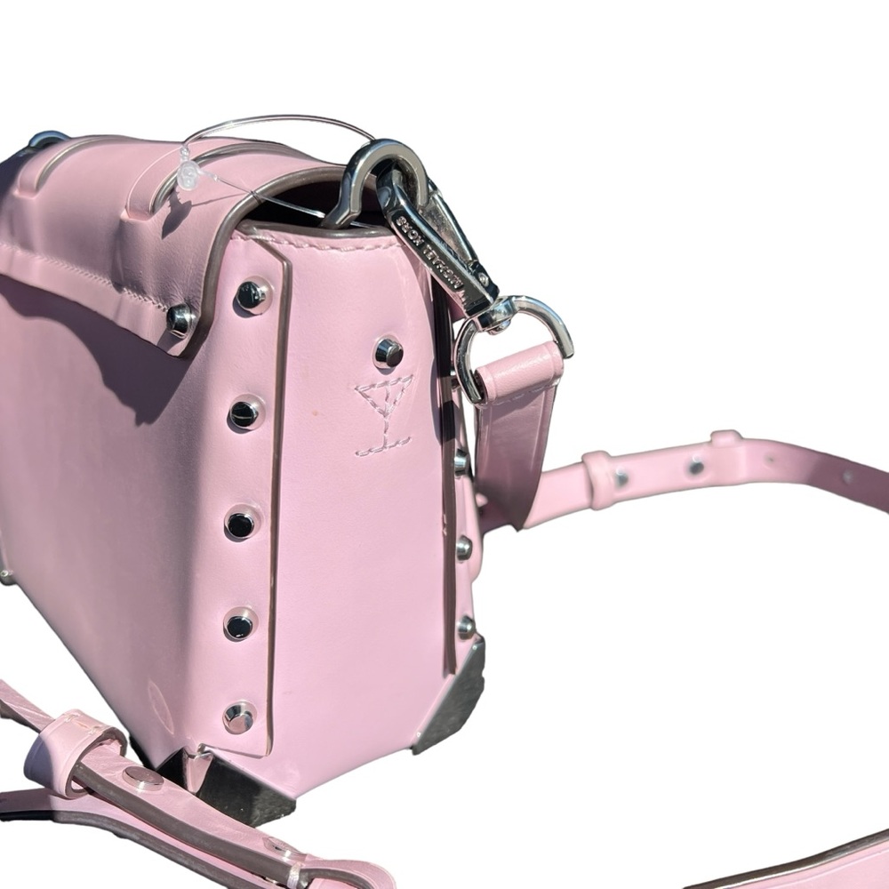 Michael Kors Manhattan Leather Pale Lilac/Silver Crossbody New W/O tags - Picture 6 of 14